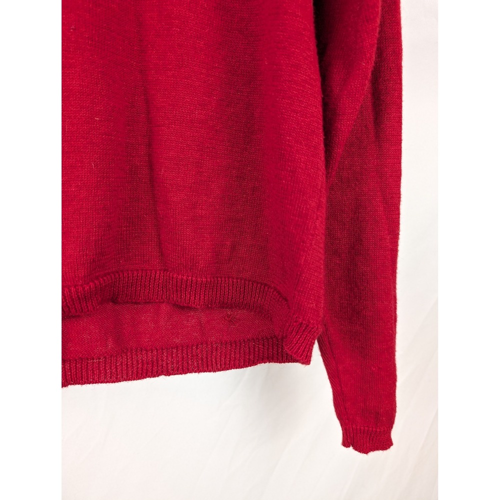 Vintage Y2K Floral Beaded Button Cardigan Size L Red Embellished Coquette Granny - Picture 8 of 10